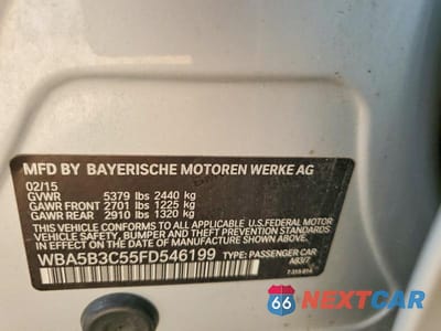 Zdjęcie 12 z 12 samochodu: 2015 BMW 535 XI VIN:WBA5B3C55FD546199 - miniatura