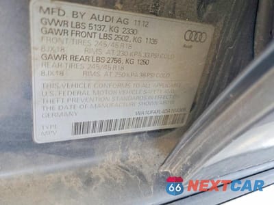 Zdjęcie 12 z 12 samochodu: 2013 AUDI A4 ALLROAD PREMIUM PLUS VIN:WA1UFAFL4DA164305 - miniatura