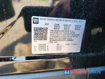 Zdjęcie 13 z 13 samochodu: 2023 CHEVROLET EQUINOX PREMIER VIN:3GNAXXEG3PL208697 - miniatura
