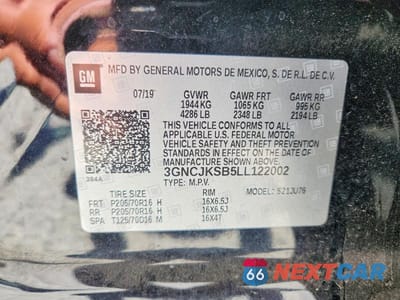 Zdjęcie 13 z 13 samochodu: 2020 CHEVROLET TRAX LS VIN:3GNCJKSB5LL122002 - miniatura