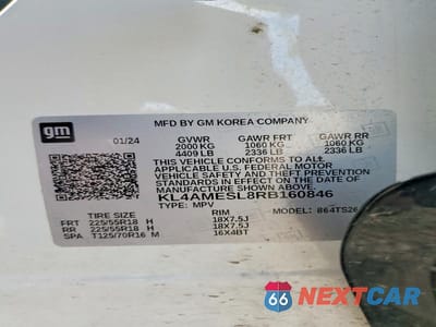 Zdjęcie 13 z 13 samochodu: 2024 BUICK ENCORE GX SPORT TOURING VIN:KL4AMESL8RB160846 - miniatura