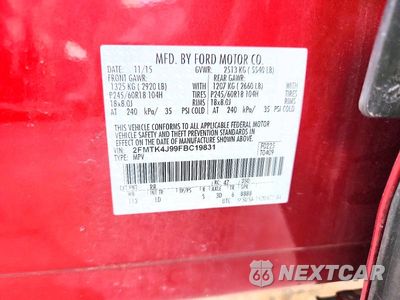 Zdjęcie 14 z 14 samochodu: 2015 FORD EDGE SEL VIN:2FMTK4J99FBC19831 - miniatura