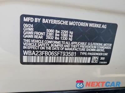 Zdjęcie 12 z 12 samochodu: 2025 BMW 430I GRAN COUPE VIN:WBA23FB06SFT93581 - miniatura