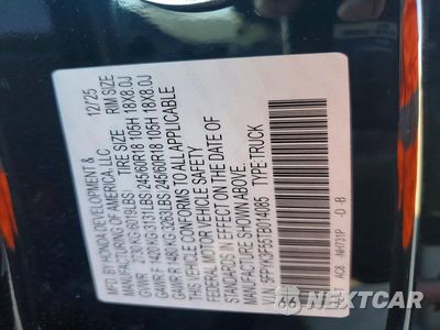 Zdjęcie 12 z 12 samochodu: 2026 HONDA RIDGELINE RTL VIN:5FPYK3F55TB014085 - miniatura
