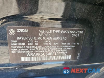 Zdjęcie 12 z 12 samochodu: 2011 BMW 328 XI SULEV VIN:WBAPK5C54BF123357 - miniatura