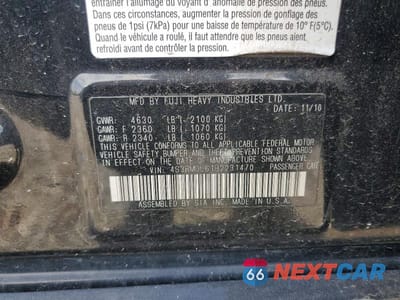 Zdjęcie 13 z 13 samochodu: 2011 SUBARU LEGACY 3.6R LIMITED VIN:4S3BMDL61B2231470 - miniatura
