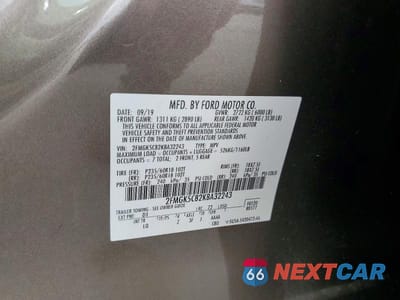 Zdjęcie 13 z 13 samochodu: 2019 FORD FLEX SEL VIN:2FMGK5C82KBA32243 - miniatura