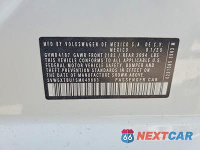 Zdjęcie 12 z 12 samochodu: 2025 VOLKSWAGEN JETTA S VIN:3VW5X7BU1SM049683 - miniatura