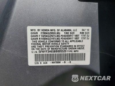 Zdjęcie 13 z 13 samochodu: 2011 HONDA PILOT EXL VIN:5FNYF3H65BB005520 - miniatura
