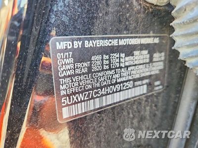 Zdjęcie 13 z 13 samochodu: 2017 BMW X3 SDRIVE28I VIN:5UXWZ7C34H0V91250 - miniatura