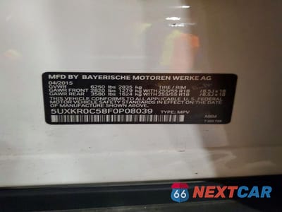 Zdjęcie 14 z 14 samochodu: 2015 BMW X5 XDRIVE35I VIN:5UXKR0C58F0P08039 - miniatura