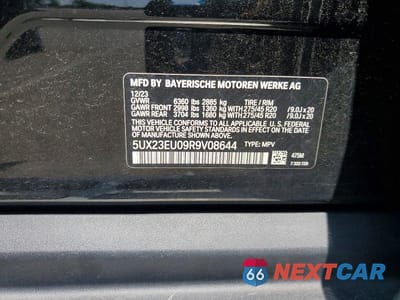 Zdjęcie 14 z 14 samochodu: 2024 BMW X5 XDRIVE40I VIN:5UX23EU09R9V08644 - miniatura