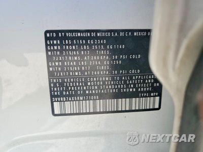 Zdjęcie 13 z 13 samochodu: 2024 VOLKSWAGEN TIGUAN S VIN:3VVRB7AX5RM171098 - miniatura