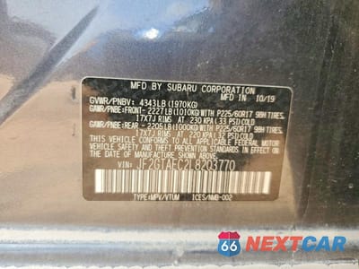 Zdjęcie 12 z 12 samochodu: 2020 SUBARU CROSSTREK PREMIUM VIN:JF2GTAEC2L8203770 - miniatura