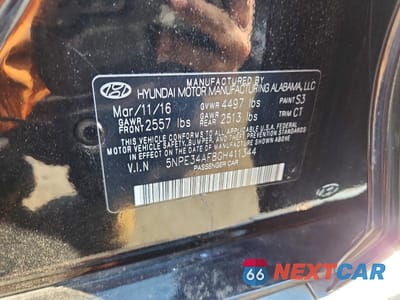 Zdjęcie 12 z 12 samochodu: 2016 HYUNDAI SONATA SPORT VIN:5NPE34AF8GH411344 - miniatura