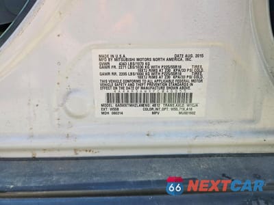 Zdjęcie 12 z 12 samochodu: 2015 MITSUBISHI OUTLANDER SPORT ES VIN:4A4AR3AWXFE046955 - miniatura