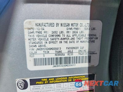 Zdjęcie 12 z 12 samochodu: 2006 INFINITI M45 BASE/SPORT VIN:JNKBY01EX6M200413 - miniatura