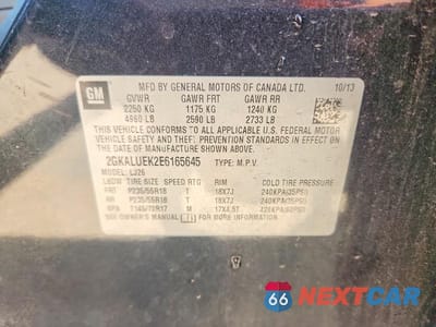 Zdjęcie 13 z 13 samochodu: 2014 GMC TERRAIN DENALI VIN:2GKALUEK2E6165645 - miniatura