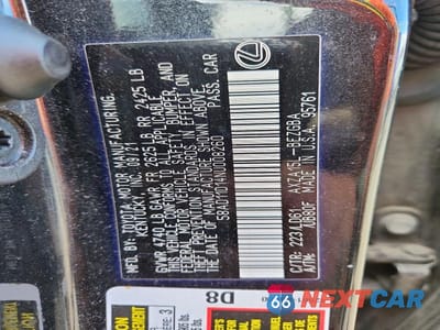 Zdjęcie 12 z 12 samochodu: 2022 LEXUS ES 250 BASE VIN:58AD11D14NU008260 - miniatura