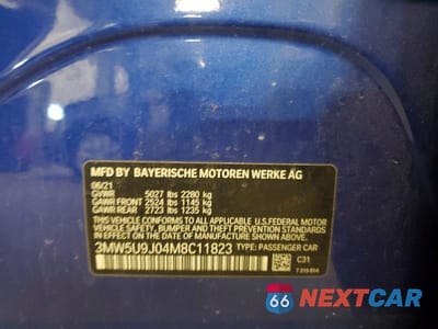 Zdjęcie 12 z 12 samochodu: 2021 BMW M340XI VIN:3MW5U9J04M8C11823 - miniatura