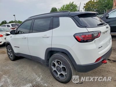 Drugie zdjęcie samochodu z przodu: 2022 JEEP COMPASS TRAILHAWK VIN:3C4NJDDB6NT222851 - miniatura