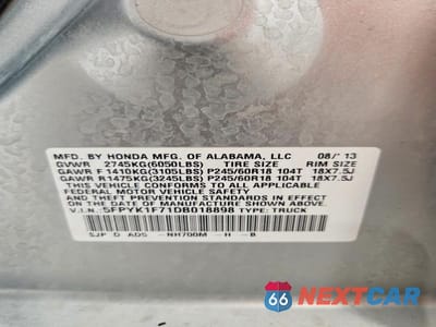 Zdjęcie 12 z 12 samochodu: 2013 HONDA RIDGELINE SPORT VIN:5FPYK1F71DB018898 - miniatura