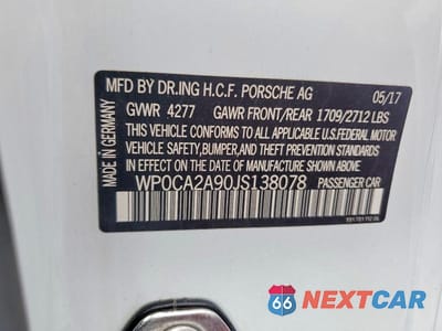 Zdjęcie 13 z 13 samochodu: 2018 PORSCHE 911 CARRERA VIN:WP0CA2A90JS138078 - miniatura