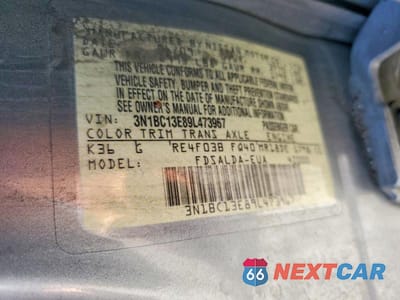 Zdjęcie 12 z 12 samochodu: 2009 NISSAN VERSA 1.8 S VIN:3N1BC13E89L473967 - miniatura