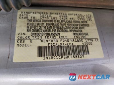 Zdjęcie 12 z 12 samochodu: 2011 NISSAN VERSA 1.8 S VIN:3N1BC1CP3BL458509 - miniatura