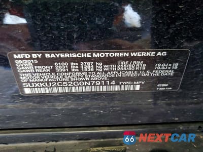 Zdjęcie 13 z 13 samochodu: 2016 BMW X6 XDRIVE35I VIN:5UXKU2C52G0N79114 - miniatura