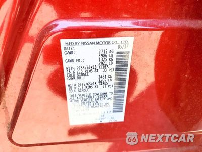 Zdjęcie 13 z 13 samochodu: 2017 NISSAN PATHFINDER S VIN:5N1DR2MN4HC693332 - miniatura