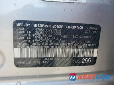 Zdjęcie 14 z 14 samochodu: 2018 MITSUBISHI OUTLANDER SE VIN:JA4AD3A34JZ023064 - miniatura