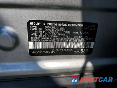 Zdjęcie 13 z 13 samochodu: 2018 MITSUBISHI ECLIPSE CROSS ES VIN:JA4AS3AA6JZ066213 - miniatura