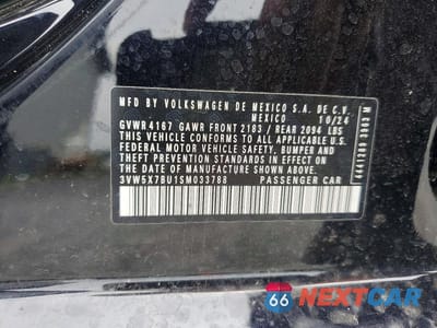 Zdjęcie 12 z 12 samochodu: 2025 VOLKSWAGEN JETTA S VIN:3VW5X7BU1SM033788 - miniatura