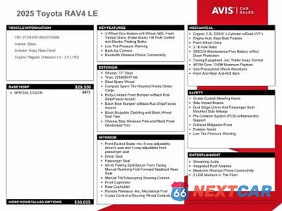 Zdjęcie 13 z 14 samochodu: 2025 TOYOTA RAV4 LE VIN:2T3H1RFV9SW379330 - miniatura