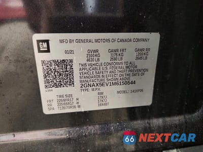 Zdjęcie 13 z 13 samochodu: 2021 CHEVROLET EQUINOX VIN:2GNAX5EV1M6150544 - miniatura