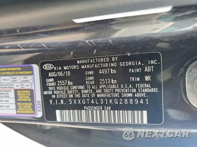 Zdjęcie 12 z 12 samochodu: 2019 KIA OPTIMA S VIN:5XXGT4L31KG288941 - miniatura