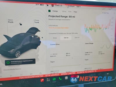 Zdjęcie 9 z 13 samochodu: 2022 TESLA MODEL Y VIN:7SAYGDEE2NF409753 - miniatura