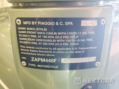 Zdjęcie 9 z 9 samochodu: 2007 VESPA LX VIN:ZAPM448FX75500717 - miniatura