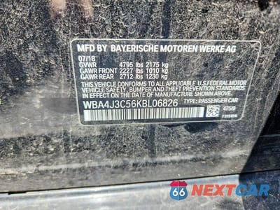 Zdjęcie 12 z 12 samochodu: 2019 BMW 430XI GRAN COUPE VIN:WBA4J3C56KBL06826 - miniatura
