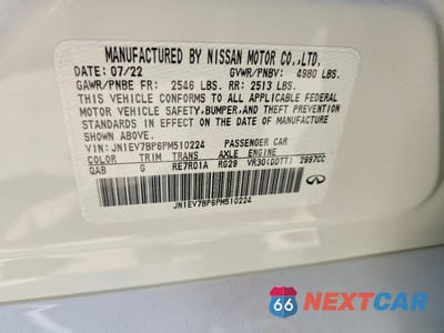 Zdjęcie 12 z 12 samochodu: 2023 INFINITI Q50 LUXE VIN:JN1EV7BP6PM510224 - miniatura