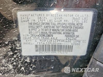 Zdjęcie 12 z 12 samochodu: 2021 NISSAN KICKS SV VIN:3N1CP5CV2ML536070 - miniatura