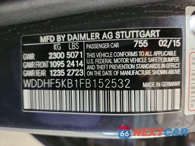 Zdjęcie 12 z 12 samochodu: 2015 MERCEDES-BENZ E 350 VIN:WDDHF5KB1FB152532 - miniatura