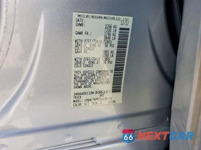 Zdjęcie 12 z 12 samochodu: 2013 NISSAN TITAN SV VIN:1N6AA0EC1DN306165 - miniatura