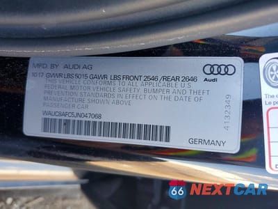 Zdjęcie 12 z 12 samochodu: 2018 AUDI A6 PREMIUM VIN:WAUC8AFC5JN047068 - miniatura