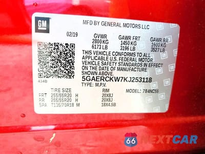 Zdjęcie 13 z 13 samochodu: 2019 BUICK ENCLAVE PREMIUM VIN:5GAERCKW7KJ253118 - miniatura