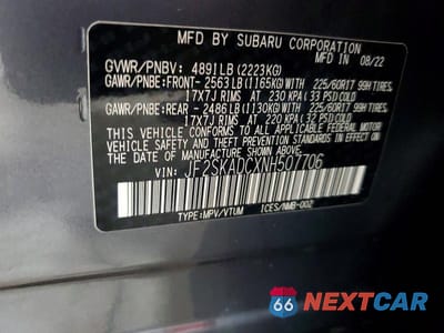 Zdjęcie 13 z 13 samochodu: 2022 SUBARU FORESTER PREMIUM VIN:JF2SKADCXNH507706 - miniatura