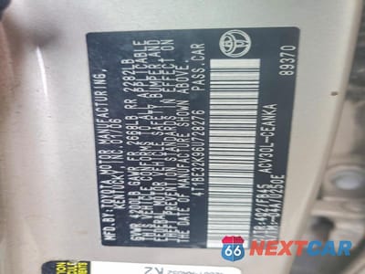 Zdjęcie 12 z 12 samochodu: 2006 TOYOTA CAMRY LE VIN:4T1BE32K96U728276 - miniatura