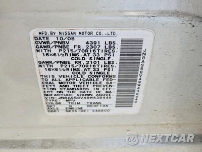 Zdjęcie 13 z 13 samochodu: 2009 NISSAN ROGUE S VIN:JN8AS58V49W438448 - miniatura