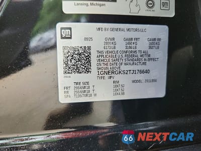 Zdjęcie 13 z 13 samochodu: 2026 CHEVROLET TRAVERSE LT VIN:1GNERGKS2TJ176640 - miniatura